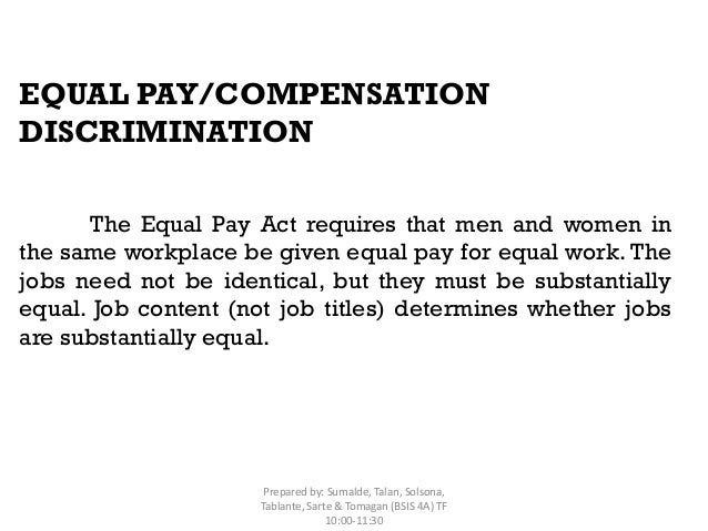 discrimination at work examples