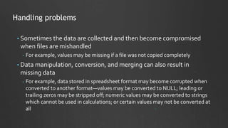 Dealing with incomplete data for mapping and spatial analysis | PPTX
