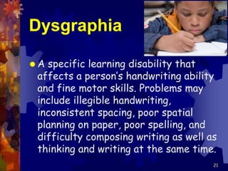 Dealing with Learning Disabilities etc.ppt