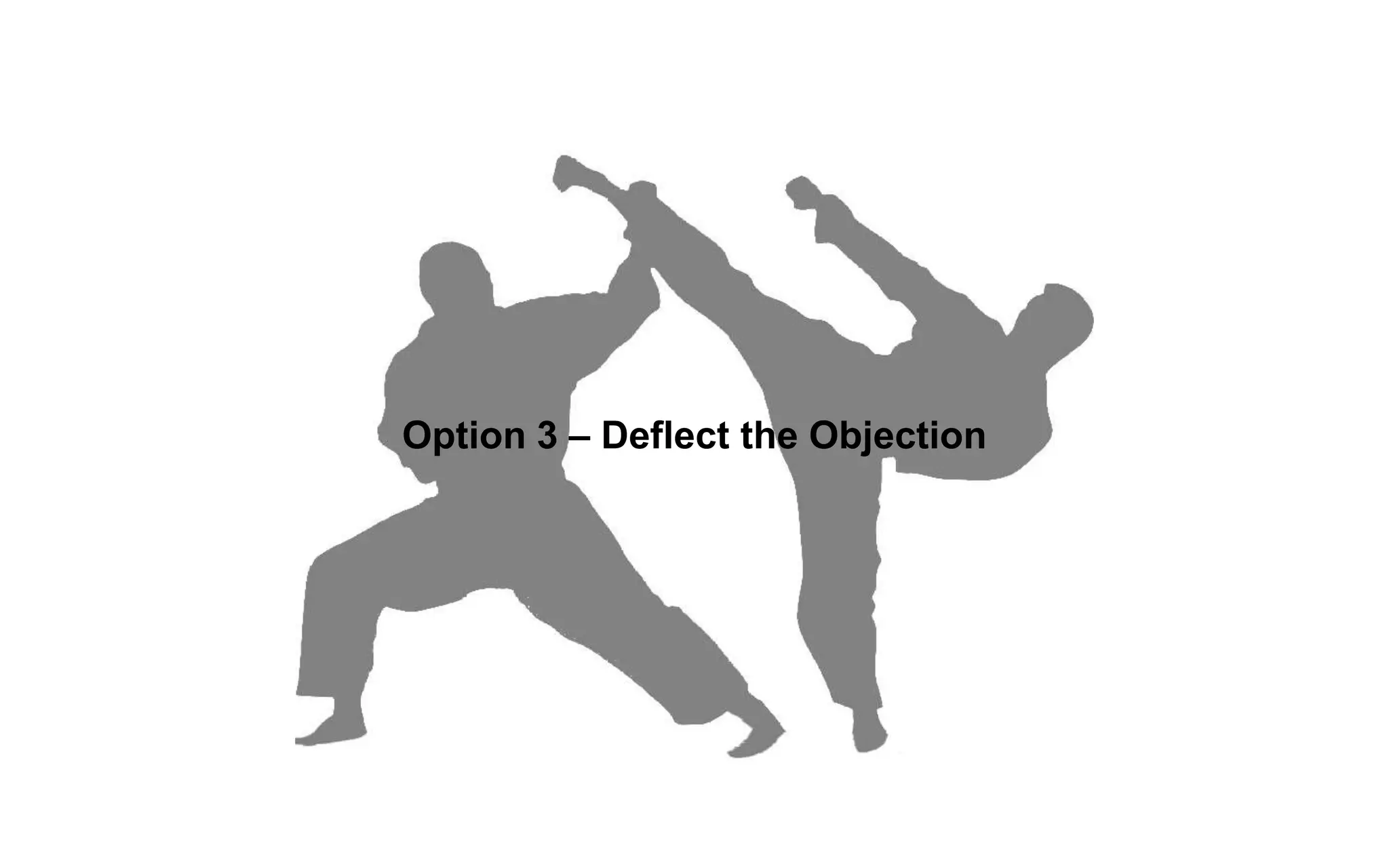 Option 3 – Deflect the Objection
 