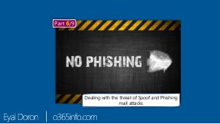 Dealing with the threat of Spoof and Phishing
mail attacks
Part 6/9
 