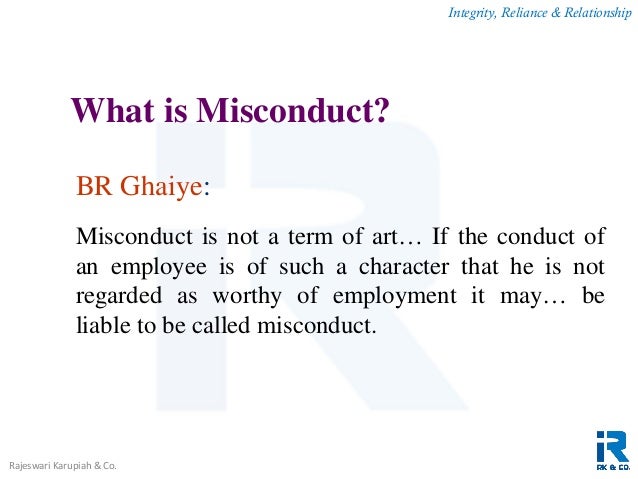Dealing With Workplace Misconduct