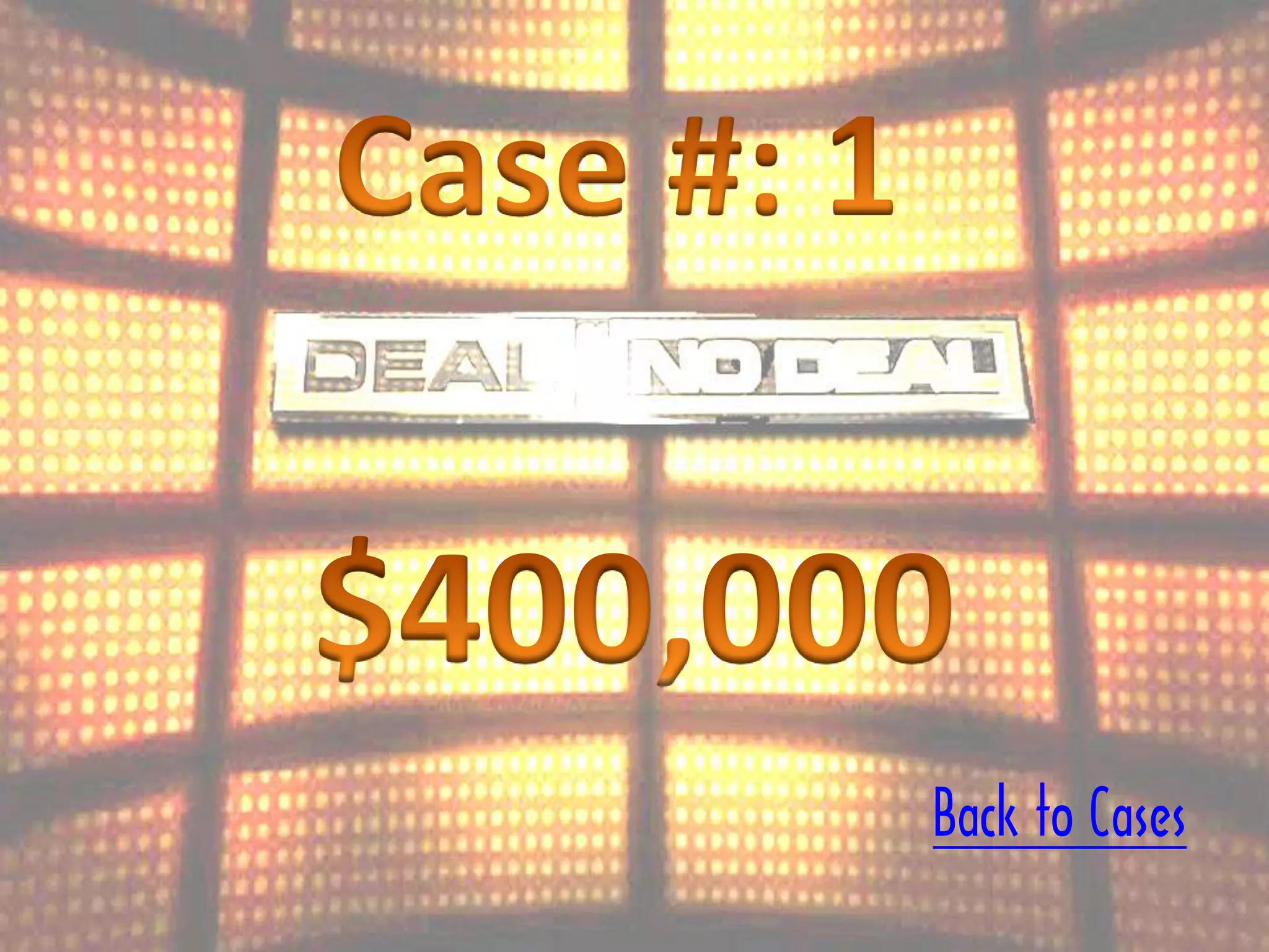 Deal or no deal Advanced Algebra gameshow | PPTX