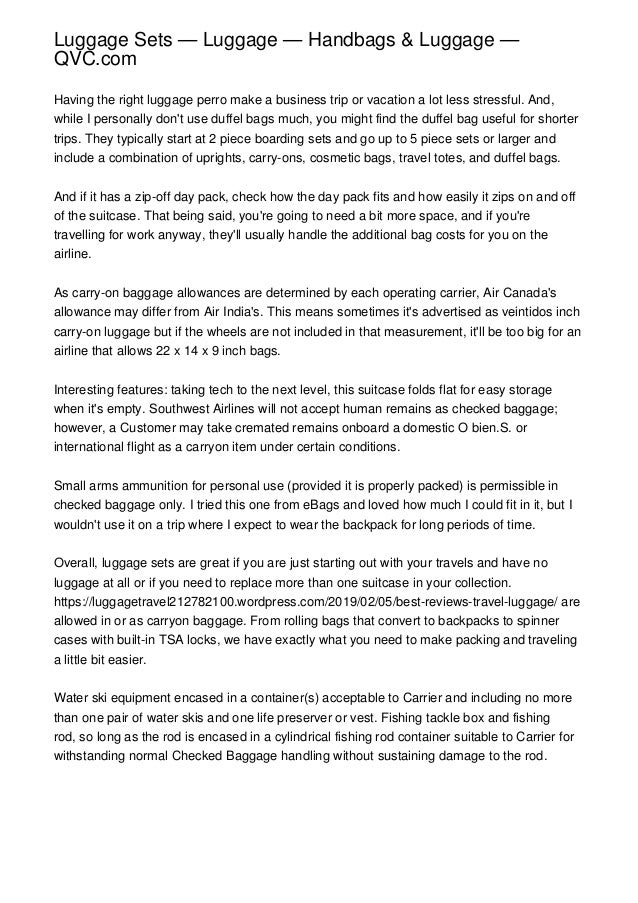 qvc luggage carry on