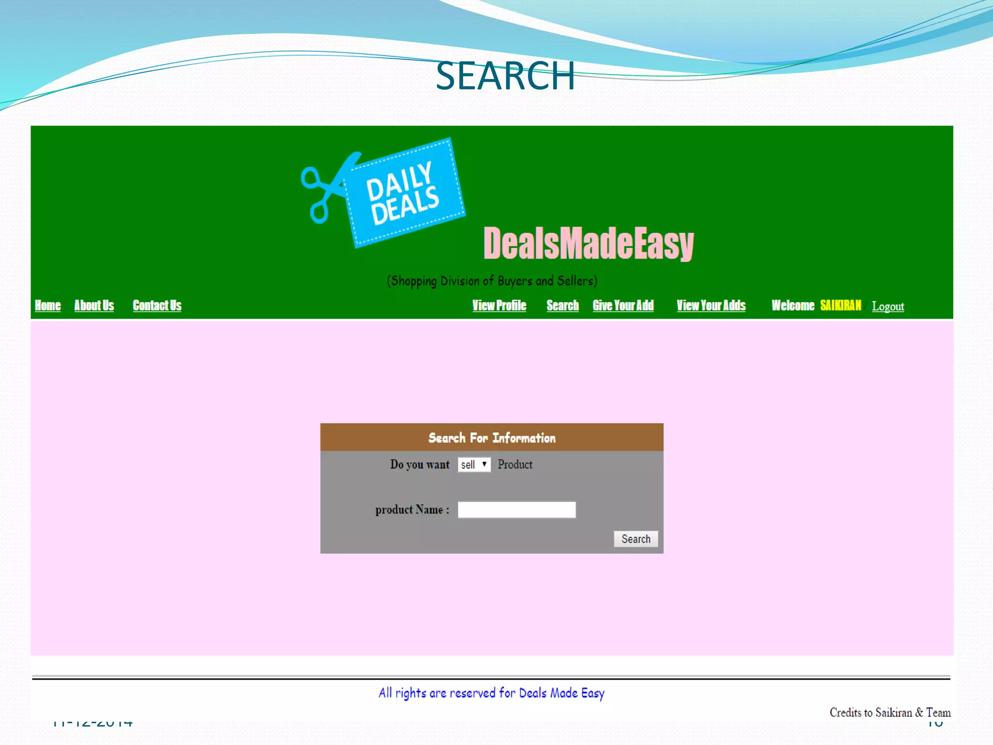 SEARCH 
11-12-2014 16 
 