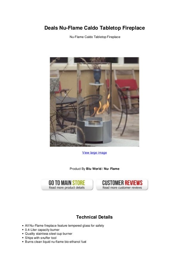 Deals Nu Flame Caldo Tabletop Fireplace