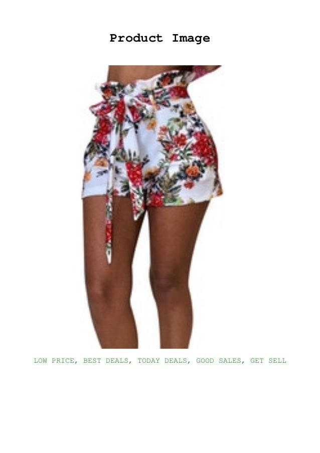 Deals Women Shorts Flowers Print Shorts Beach High Waist Short Hot Su