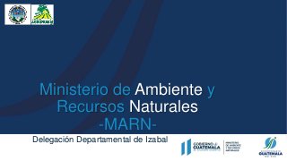 Ministerio de Ambiente y
Recursos Naturales
-MARN-
Delegación Departamental de Izabal
 
