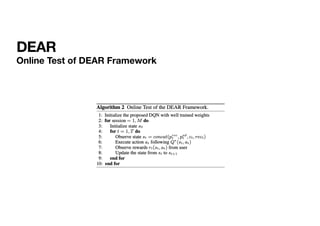 DEAR
Online Test of DEAR Framework
 