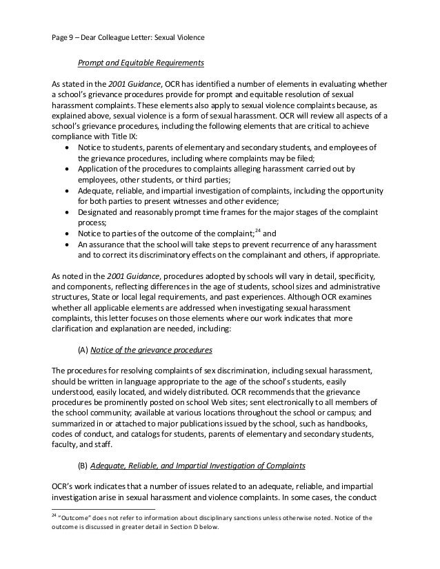 "Dear Colleague" Letter