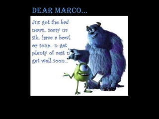 Dear Marco… 
