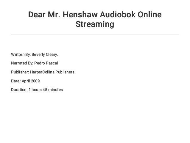 dear mr henshaw book cover dear mr henshaw book cover