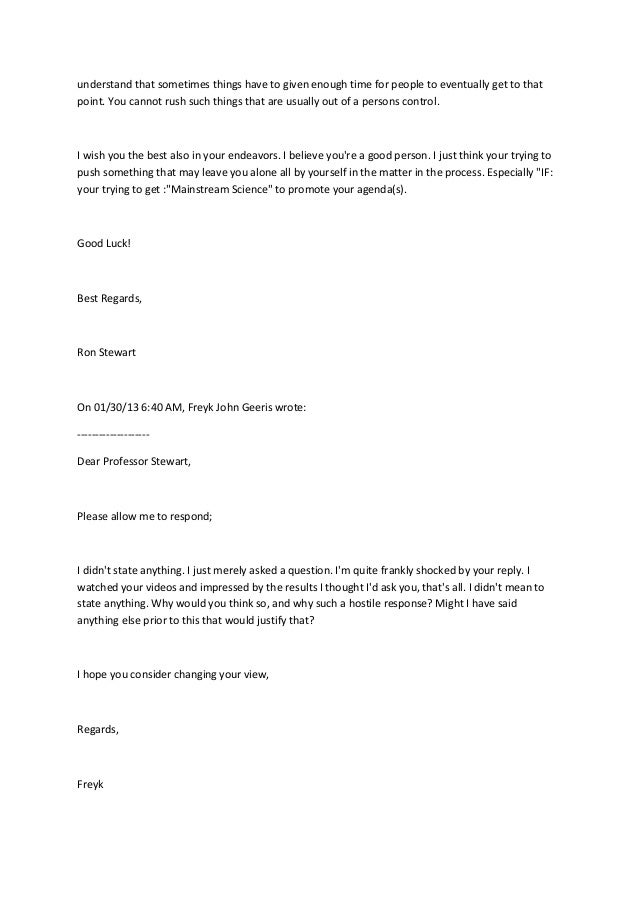 Dear Professor Stewart