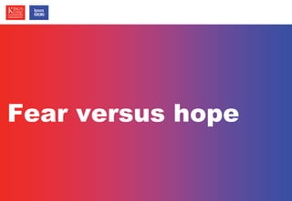 © Ipsos MORI / King’s College London 
Fear versus hope 
 