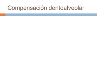 Compensación dentoalveolar
 