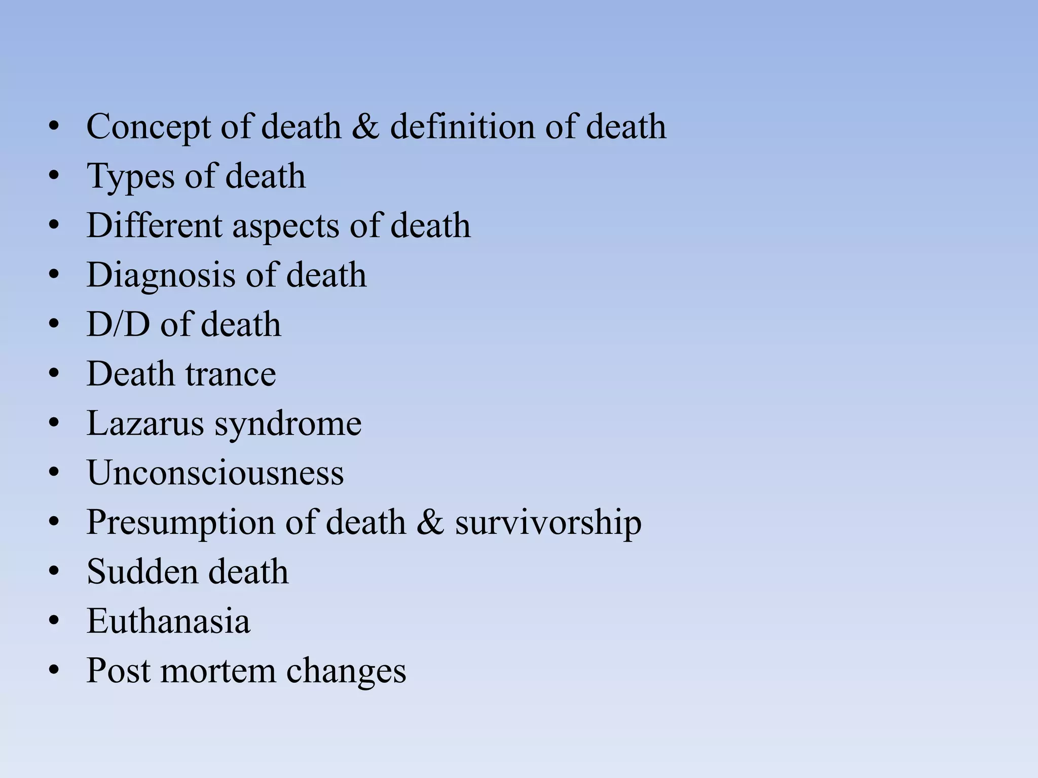 Death in Forensic Medicine