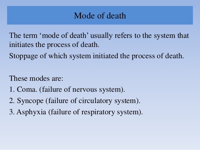 Death In Forensic Medicine Death In Forensic Medicine