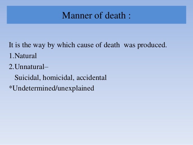 Death In Forensic Medicine Death In Forensic Medicine