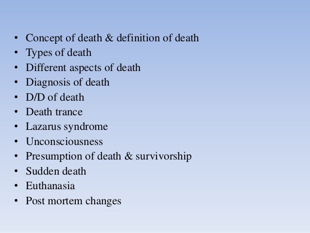 Death In Forensic Medicine Death In Forensic Medicine