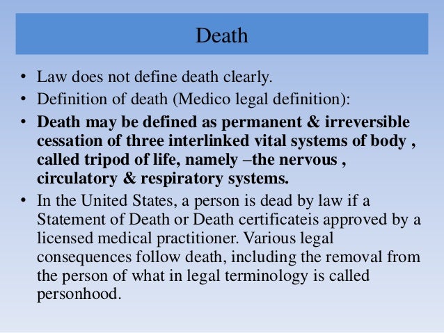 Death In Forensic Medicine Death In Forensic Medicine