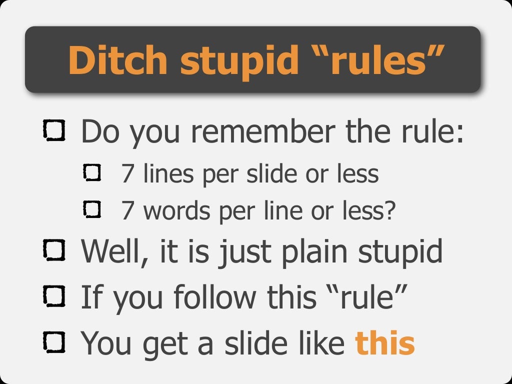 rules of powerpoint