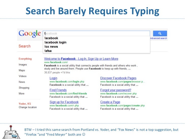 Search Barely Requires Typing Br Btw