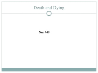 Death and Dying Nur 448 