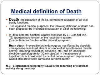 Death and life sustaining treatments AND MEDICAL AND LEGAL ETHICAL VIEW ...