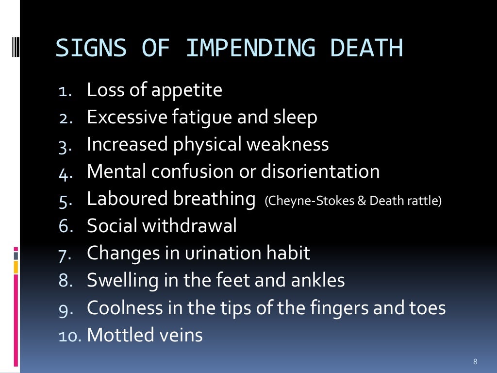 Death and signs of death
