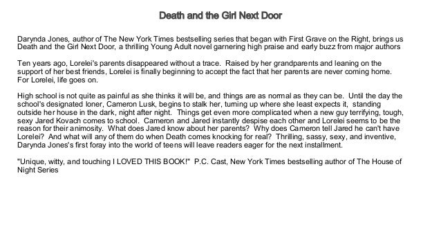 Death And The Girl Next Door Free Audio Books For Download