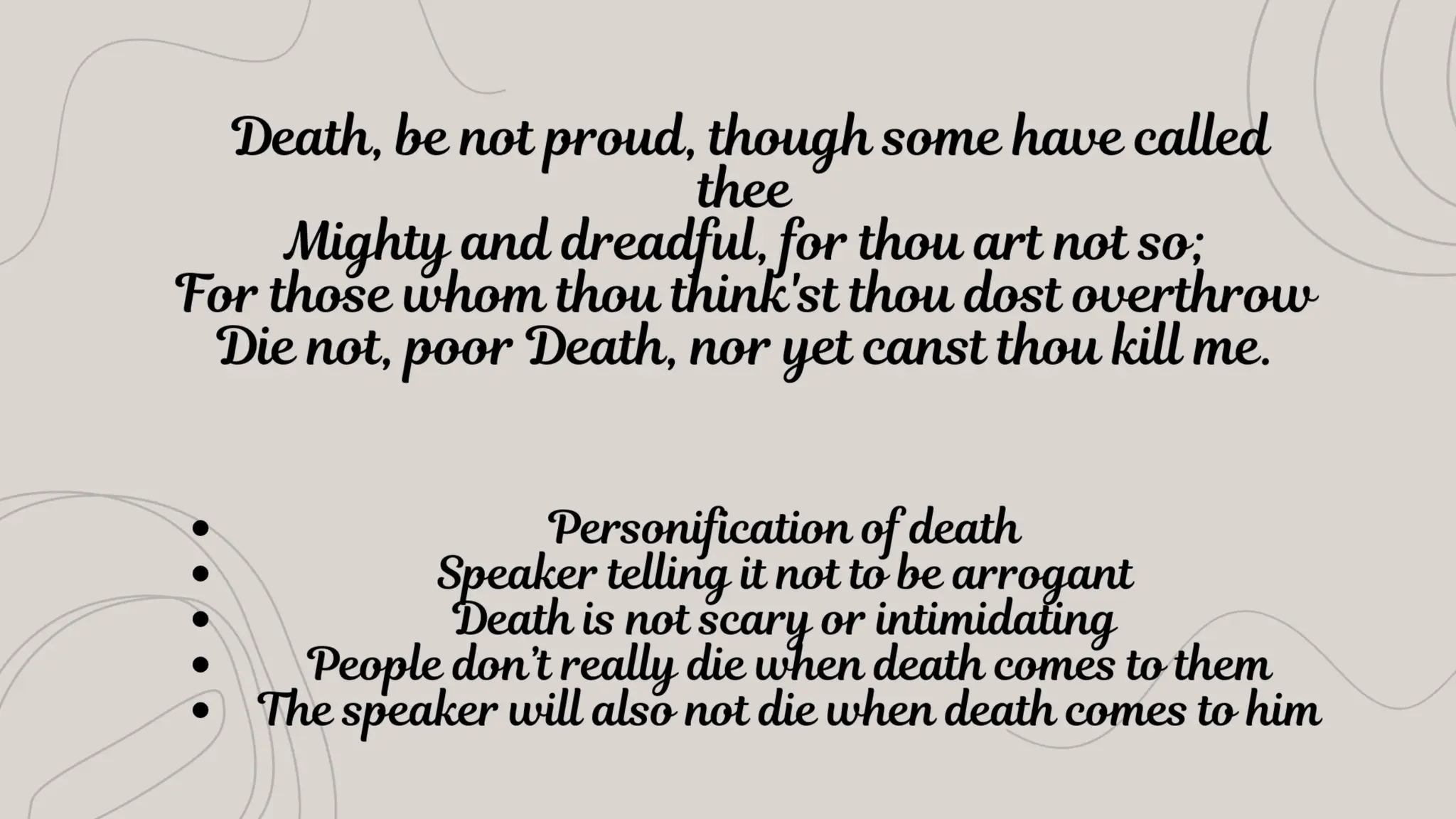 Death Do Not Be Proud Analysis Death Be Not Proud - Poem Explanation.pptx
