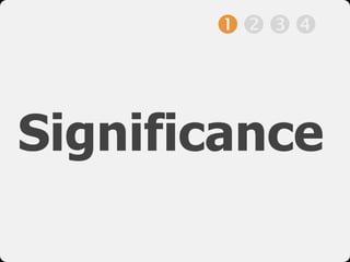 



Significance
 