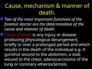 Death, Diagnosis & Certification-forensic medicine | PPTX