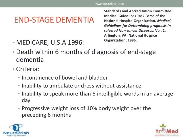 What are the main stages of dementia?