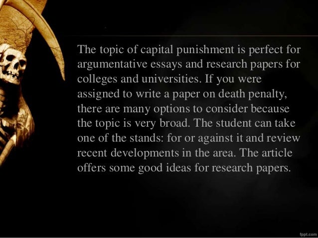 Model research paper for death penalty