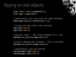 Spying on real objects
 