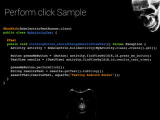 Perform click Sample
 