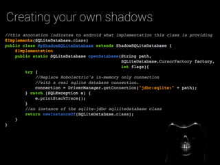 Creating your own shadows
 