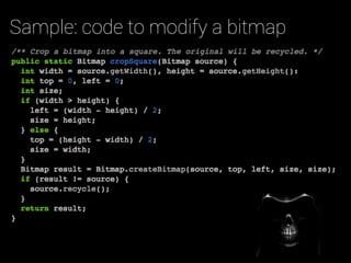 Sample: code to modify a bitmap
 