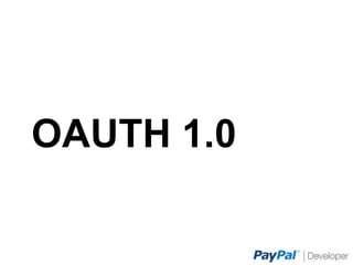 OAUTH 1.0
 