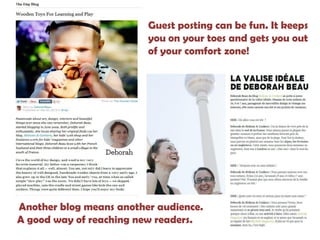 Guest posting can be fun. It keeps
you on your toes and gets you out
of your comfort zone!
Another blog means another audience.
A good way of reaching new readers.
 