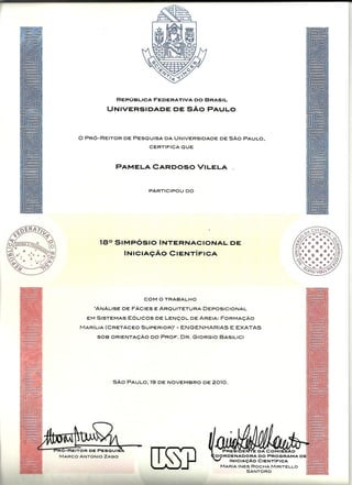 Certificado SIICUSP 2010