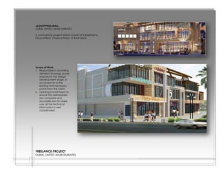 Conrad Hotel, Manila Bay Philippines
A project consisting Basement level
+ 3 Podium floors of Shopping Mall
+ 8 levels of Hotel Floor. Situated on the Manila Bay Area.
Scope of work:
Leading a small team to ensure the deliverables are complete and accurate and to
make sure all the technical information is well coordinated.
Responsible in providing detailed Architectural & Landscape drawings as per required
in the schematic Design stage to construction, in accordance to the existing and
necessary points for revisions.
Liaise with MEP, Structural engineers, Consultants and implement designs on drawings.
WOW ARCHITECTS
SINGAPORE
 