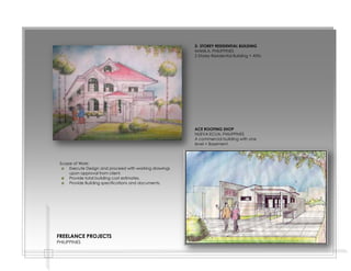 J3 SHOPPING MALL
DUBAI, UNITED ARAB EMIRATES
A commercial project which consist of 2 Basements,
Ground floor, 2 typical Floors, & Roof deck.
Scope of Work:
Responsible in providing
detailed drawings as per
required in the Design
Development stage, in
accordance to the
existing and necessary
points from the client.
Leading a small team to
ensure the deliverables
are complete and
accurate and to make
sure all the technical
information is well
coordinated
FREELANCE PROJECT
DUBAI, UNITED ARAB EMIRATES
 