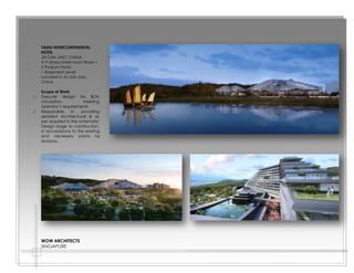 Marine Crescent
Singapore
Mobile no.: +65 9821 7693
E-mail: michelangelasalvador@gmail.com
Skype: mosdesyn@yahoo.com
MICHELANGELA O. SALVADOR, LEED GA
2
Mayer & Partners Consulting Engineering October 07, 2007 – January 2011
Zayed 2nd Street
P.O. Box 30426, Abu Dhabi
United Arab Emirates
Position: Architect
Multi-disciplinary designer specializing in Architectural detailing.
Prepares architectural schemes and preliminary plans.
Responsible in providing detailed drawings as per required in the construction, in accordance to the existing and necessary points
for revisions.
Coordinate structural, electrical and mechanical designs and determine a method of presentation in order to graphically represent
building plans.
Co-ordinate and liaise with the relevant government authorities and business partners for the successful accomplishment of the
business goals
Check shop drawings prepared by the Contractors.
Undertake project coordination and contract administration works
Attending meetings with client, and suppliers.
Respond to RFI’s.
Projects Worked on:
Al Wifaq Tower- Residential Building (33 storey)- Abu Dhabi
Rawdhat Abu Dhabi- Residential Buildings (2 plots)- Abu Dhabi
Directorate of Transportation- Musaffah, Abu Dhabi
Saraya- Residential Tower – Abu Dhabi UAE
Melody Residences (12 Storey) – Al Reem Island, Abu Dhabi
Holiday “The Club” Restaurant Complex – Musharraf, Ajman
Abdhul Hakeem Villa- Abu Dhabi
Al Musawee Villa – Abu Dhabi
Jafar Larry Complex Villa
Faisall Larry Complex Villa
 