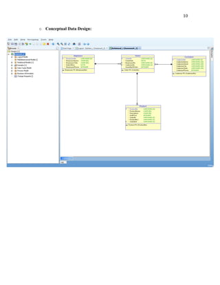   10	
  
o Conceptual Data Design:
 