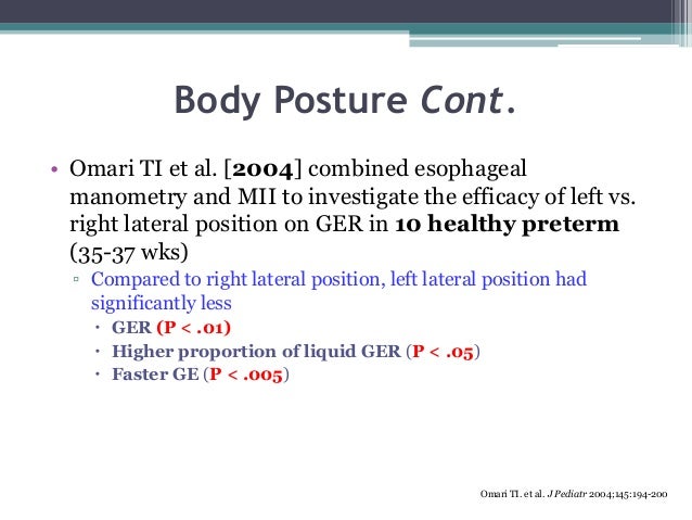 Gastroesophageal Reflux in Preterm Neonate