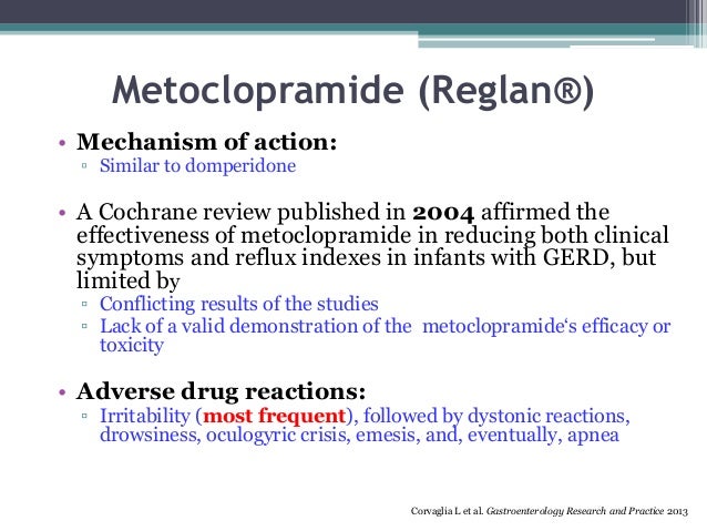 metoclopramide (reglan) mechanism of action