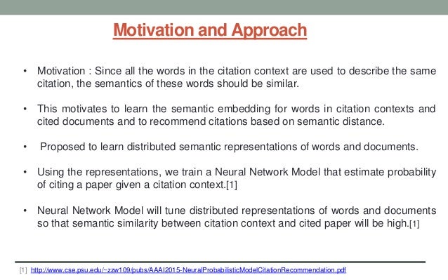 context based citation recommendation words citation