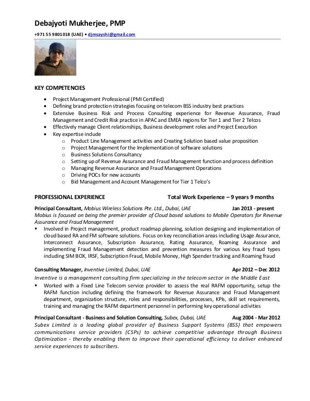 Debajyoti Mukherjee PMP (CV) Debajyoti Mukherjee PMP (CV)